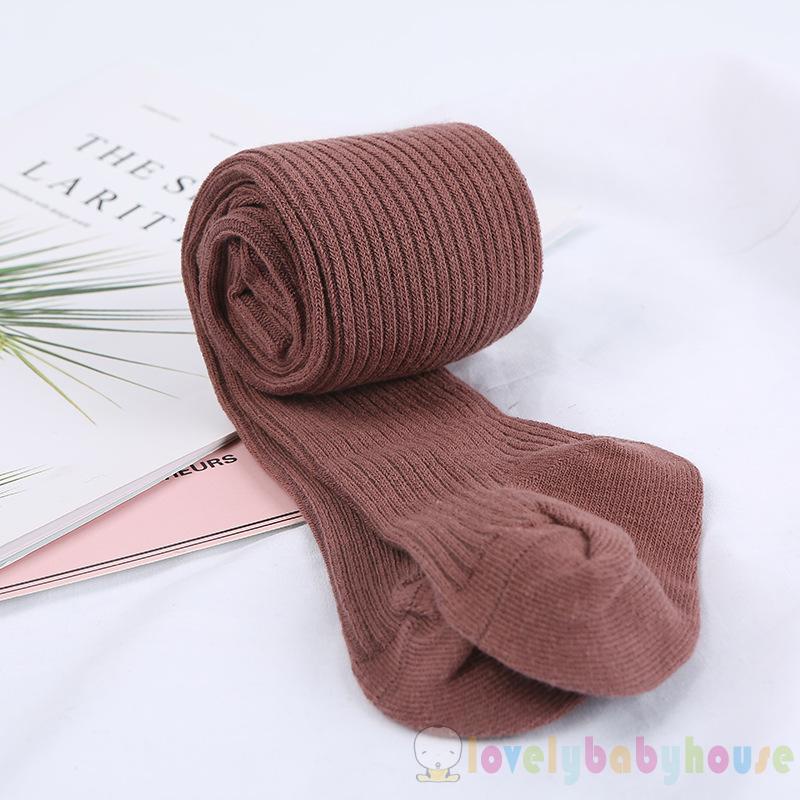 Quần Tất Cotton Dệt Kim Màu Kẹo Mềm Mại Giữ Ấm Mùa Thu Đông Cho Bé Gái