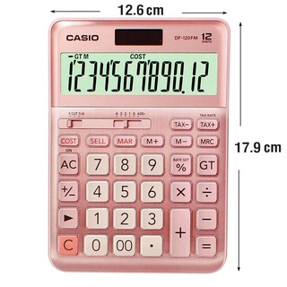 Máy Tính Casio DF-120FM Màn Hình Lớn - Bề Mặt Hợp Kim, Phím COST/SELL/MARGIN Cực Nhanh Cho Thu Ngân