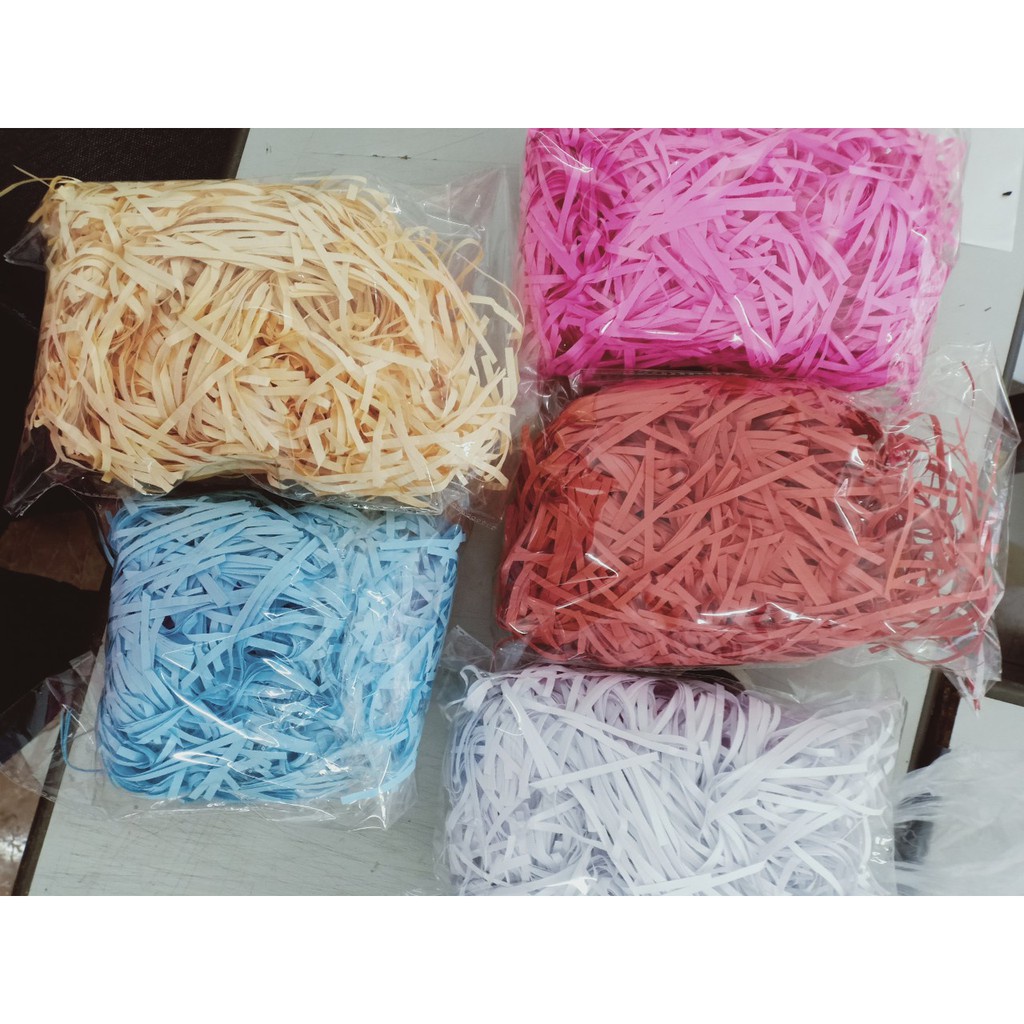 Giấy rơm giấy vụn lót hộp quà | 1 bịch | Shopee Việt Nam