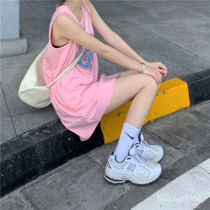 Milyfashion Mới In Áo Vest Phong Cách Hàn Quốc Áo Khoác Ngoài Rời Phù Hợp Với Áo Vest Không Tay T M9x0