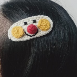 Kẹp tóc cute hình chú hề vui nhộn cho nữ và bé gái 6cm |Đồ kẹp tóc len ngộ nghĩnh |Shop Rô Handmade