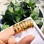 Nhẫn titan nữ không gỉ mạ vàng 18k thiết kế hoạ tiết đính đá phong cách hàn quốc thời trang