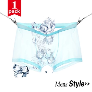 Quần Lót Boxer Vải Lụa Lạnh Mỏng Trong Suốt Thoáng Khí Thời Trang Mùa Hè Quyến Rũ Cho Nam 036