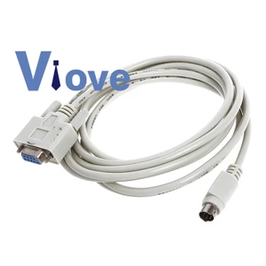 Dây cáp chuyển đổi db9p sang 8p mini din rs232 8.2 ft cho plc dvp-eh