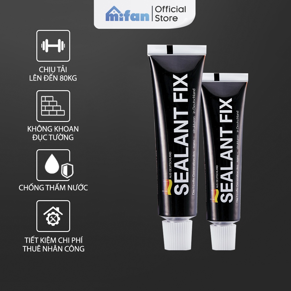 Keo Dán Đa Năng SEALANT FIX 40gr 18gr - Dính Siêu Chắc, Siêu Chịu Lực, Chống Thấm Nước -Treo Giá, Kệ, Gương, Tranh-MIFAN