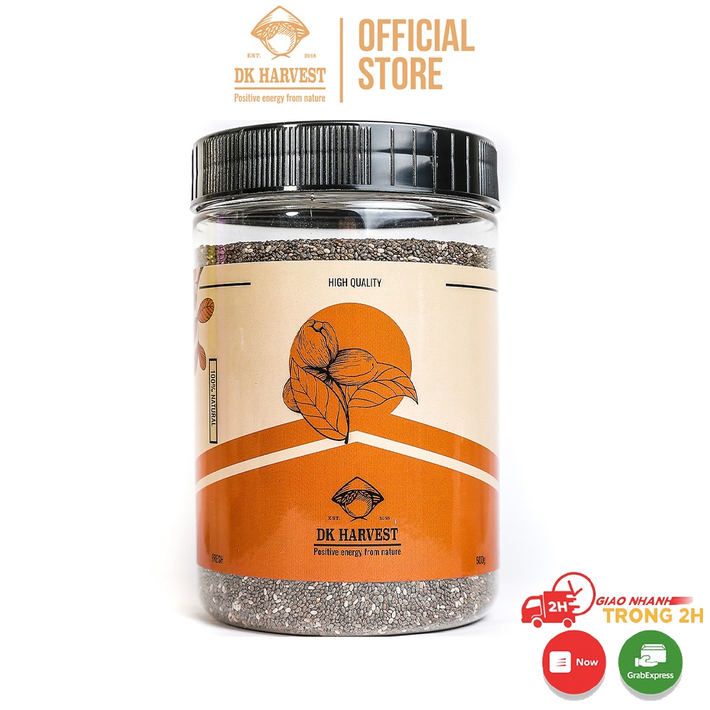 Ảnh Hạt Chia Đen Organic DK Harvest Nhập Khẩu Peru - Trọng lượng 300g/500g - tác dụng bổ sung Omega-3 1