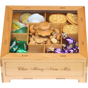 Khay Đựng Bánh Kẹo Tết Đẹp Sang Trọng, Hộp Đựng Mứt Bằng Gỗ Cao Cấp Theo Tiều chuẩn Xuất Khẩu NHATVYWOOD NV2075