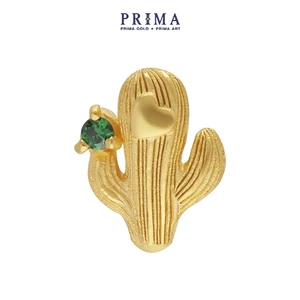 PRIMA Bông Tai  24K - Đính đá Tsavorite - BST Mono Chic - Cây Xương Rồng (1 chiếc) - 165E0856