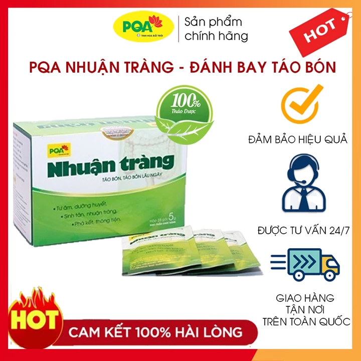 Táo bón - Nhuận tràng PQA dùng cho người bị táo bón, hàng chính hãng - hộp 25 gói