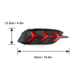 Khung Đèn led Phản Quang Màu Đỏ Gắn Đuôi Xe Hơi honda civic 2016 2017 2018 2019 2020