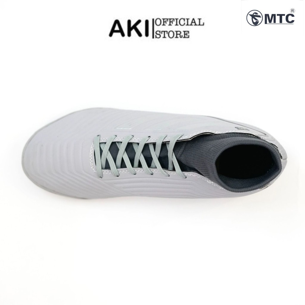 Ảnh Giày Đá Bóng Nam Cỏ Nhân Tạo Mtc 3 Sọc Xám Cao Cổ Thể Thao Thời Trang Chính Hãng - Mt004 3