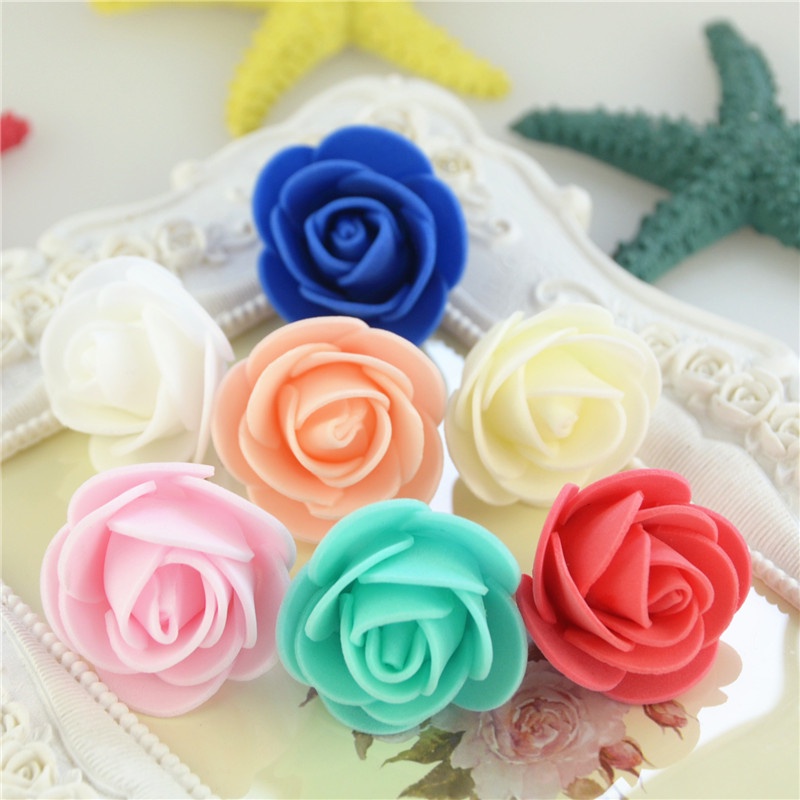 Set 100 Bông Hoa Hồng Giả Bằng Xốp PE Trang Trí Nhà Cửa / Tiệc Cưới