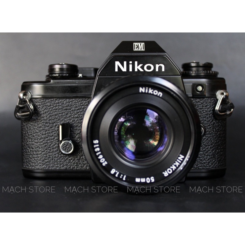 MÁY ẢNH FILM NIKON EM + LENS NIKON 50MM F/1.8 AIS Pancake Shopee Việt Nam