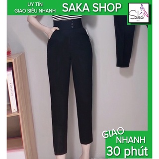 Quần tây nữ công sở dáng baggy 3 nút gài thiết kế đep vải dày dặn