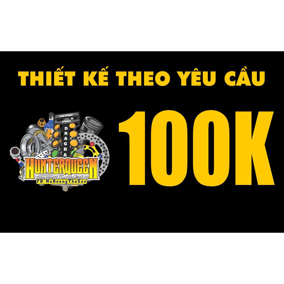 Hunterqueen tem decal thiết kế theo yêu cầu. Tem nhãn , hình dán, logo, thương hiệu... Tem xe 60k-100k