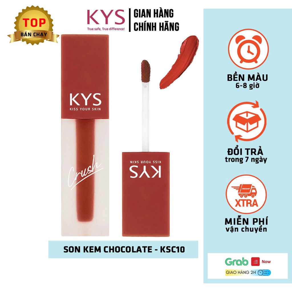 [ ĐẶC BIỆT] Son Kem Lì Lâu Trôi Mịn Môi chocolate Crush KYS 3,5g (11 màu)