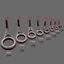 YUUKII 5 Cái / bộ Hướng Dẫn Cần Câu Bền Vòng O 3mm-23mm Đường Kính Trong Đầu Bộ Sửa Chữa