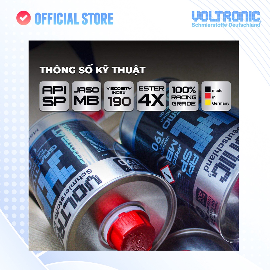 Ảnh Nhớt nhập khẩu biến thiên tay ga cao cấp từ đức VOLTRONIC xm scooter ultimate 0.8l 1