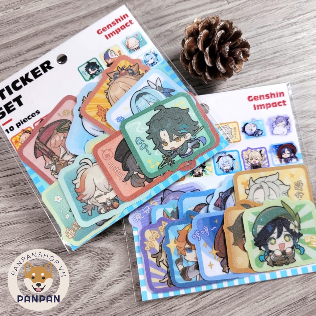 Sticker Set Genshin Impact (10 HÌNH DÁN) | Shopee Việt Nam
