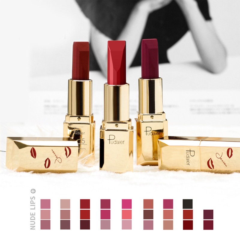 ⚝⚝Son môi Richh Velvet Dễ dàng đeo Kem dưỡng ẩm Lip Stick Matte Lip Makeup Cosmetics