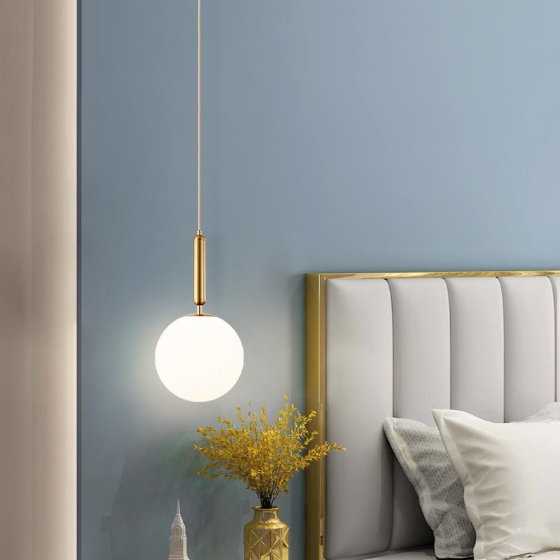 Đèn chùm phòng ngủ thủy tinh phong cách Bắc Âu Đèn trần hiện đại LED Đèn bàn ăn, đèn treo thanh nhà hàng