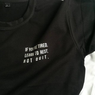 Áo thun tay ngắn unisex Chodole cho cả nam và nữ, chất liệu vải cotton in hình Learn to Rest, not Quit.
