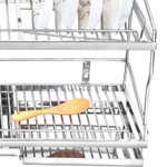 Kệ sóng chén bắt vít 2 tầng có khay hứng nước UX2 Tovashu inox 304, giá để chén đũa cao cấp, kệ úp chén bát - BẢO HÀNH 2 — ảnh 3