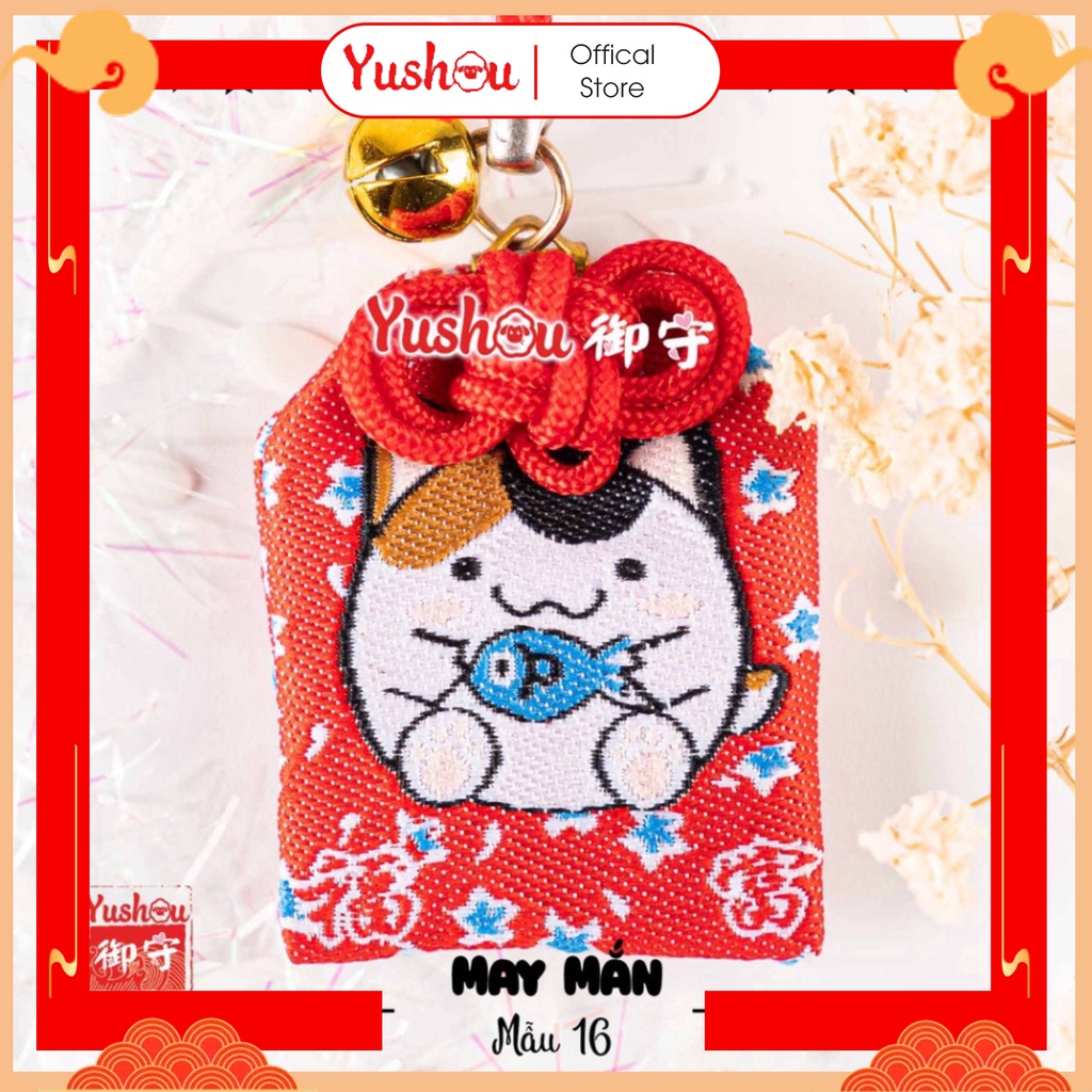 Túi Phước Yushou Mèo Ú May Mắn dễ thương, Có sẵn, Quà tặng ý nghĩa.