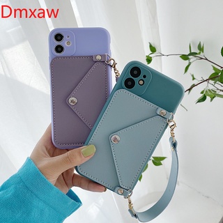 For Ốp điện thoại da dây đeo chéo có ví đựng thẻ cho Samsung Galaxy M51 M31s M21 M30s M31 M21s A21s