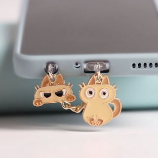 Nút Chống Bụi Cắm Cổng Sạc Điện Thoại Di Động Hình Mèo Đậu Hoạt Hình Dễ Thương Thông Dụng Cho Điện Thoại Di Động