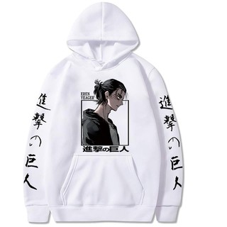 Áo Hoodie Tấn Công Titan Eren Yeager Anime In Hoodie Tay Dài Hip Hop Unisex Nỉ Nam Nữ Dạo Phố