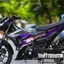 Tem rời cao cấp ghép decal CROM sang trọng, dán xe đen. Phối màu xanh tím