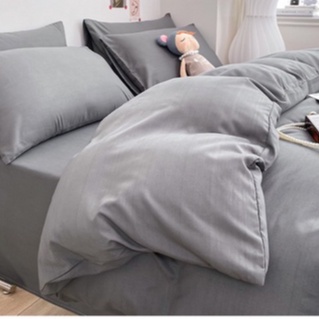 Ảnh Bộ vỏ chăn ca gối cotton tici LIDACO - Xám Nhạt 2