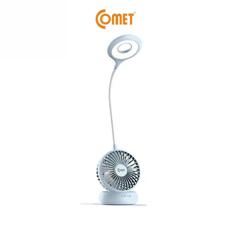 Đèn bàn sạc led COMET CT176 4W kiêm Quạt sạc 4W, tổng công suất 8W