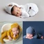 Yoo Trẻ Sơ Sinh Áo liền quần Beanie Cap Set Ảnh Đan Quần Áo Fotografia Trang Phục