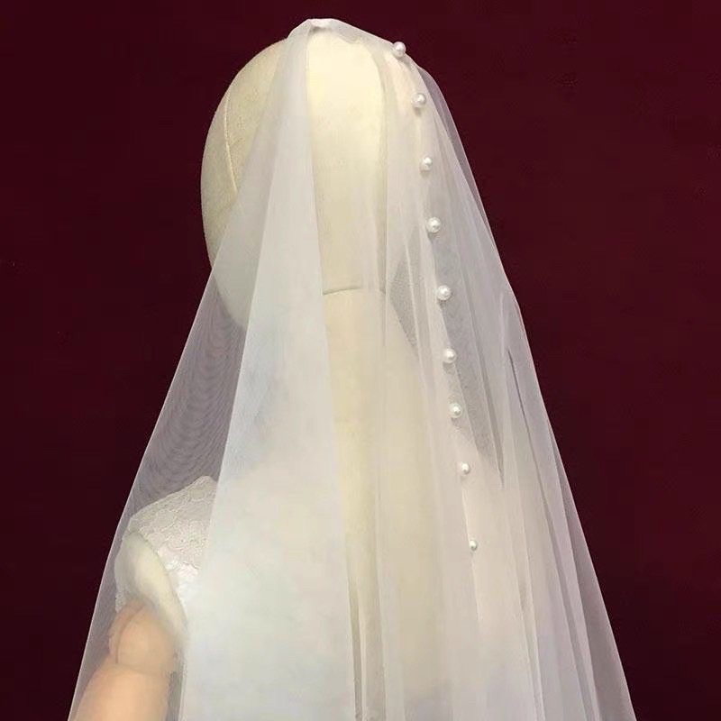 von 2 tầng đính hạt trai thẳng