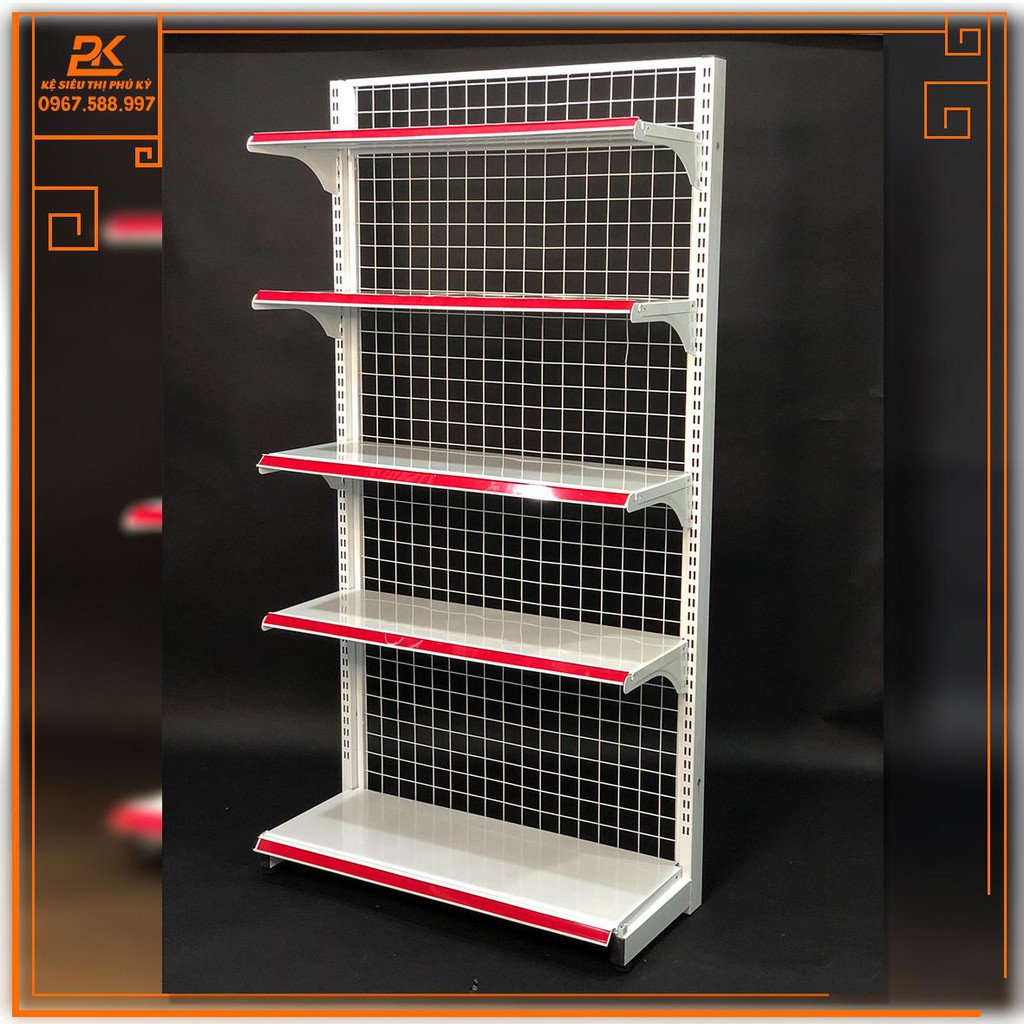 Kệ Siêu Thị Đơn Áp Tường ( 1 Mặt ) Dài 90 Rộng 35 Cao 180 x 5 Tầng ...