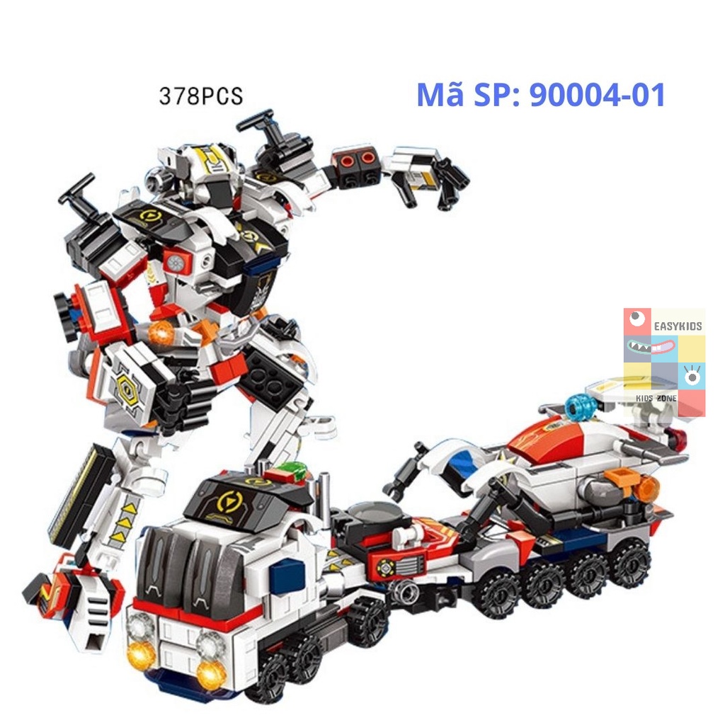 Đồ chơi xếp hình lắp ghép mô hình chiến xa, ô tô, máy bay, người máy robot cỡ lớn