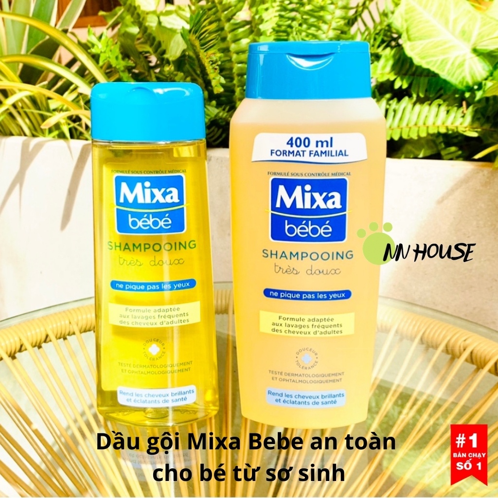 Mixa Bébé Shampooing Très Doux Ne Pique Pas Les Yeux Format Familial 400ml  