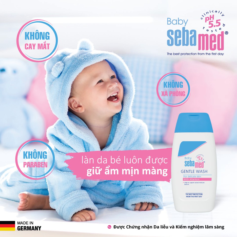 Ảnh Sữa tắm gội toàn thân cho bé sebamed pH5.5 (200ml) 2