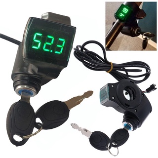 FANGHUI Khóa Công Tắc Điện Xe Đạp Điện Tái Trang Bị Phần Màn Hình Xanh Có Chìa Khóa