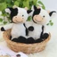 JUNYUE88US Bò Sang Trọng Đồ Chơi 22 / 30cm Động Vật Dễ Thương Sang Trọng Đồ Chơi Trang Trí Nhà Bò Mềm Cho Trẻ Em Bé Trai Bé Gái Sữa Bò Búp Bê