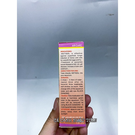 METISOL CHUYÊN HỖ TRỢ NHIỄM TRÙNG NẤM CHO CÁ ARICARE 30ML