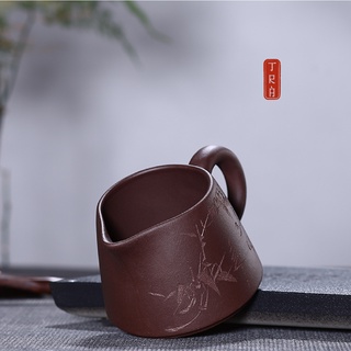 Tống trà tử sa, thân tống khắc họa tiết trúc, dung tích 200ml