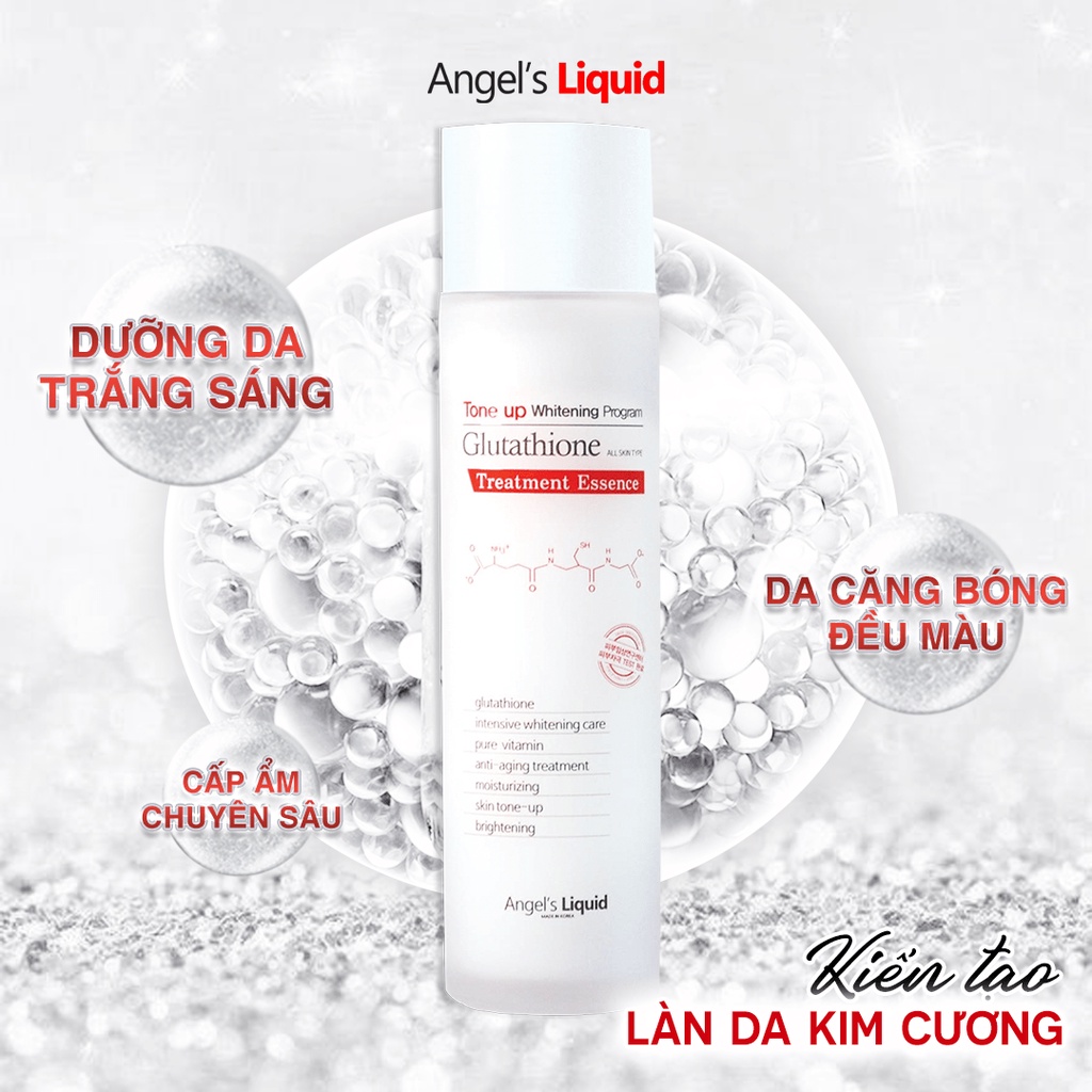 Mô tả Nước Thần Dưỡng Trắng Da Cân Bằng Độ Ẩm Angel's Liquid Tone Up Whitening Program Glutathione Treatment Essence 150ml - 3