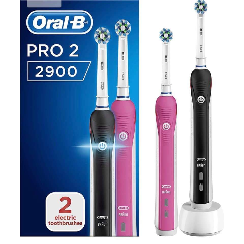 Bàn Chải Điện Oral B Pro 2 2900 - Set 2 Máy Đánh Răng Điện | Shopee Việt Nam