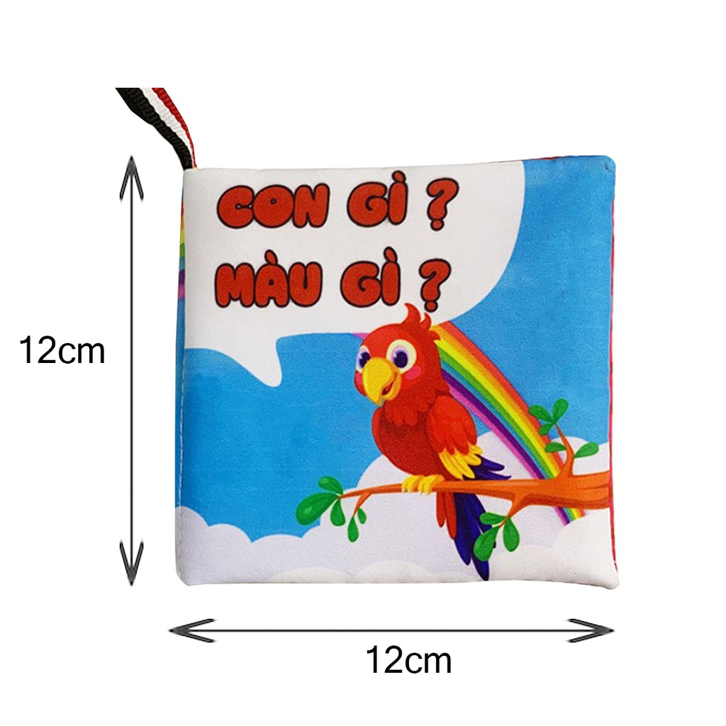Ảnh Sách vải PiPoVietnam kích thích thị giác - Song ngữ Anh Việt - Con gì màu gì 3