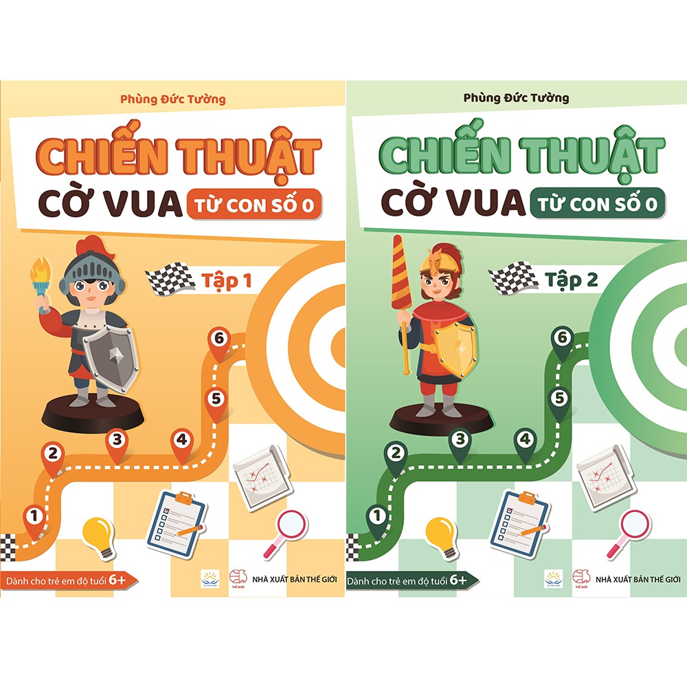 Ảnh Sách - combo 2 cuốn Chiến thuật cờ vua từ con số 0 - Tập 1 và Tập 2 1