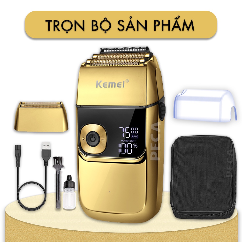 Mô tả Máy cạo râu Kemei KM-2028 màn hình LCD thông minh 3 tốc độ cắt- có thể fade tóc - phân phối chính hãng - 12