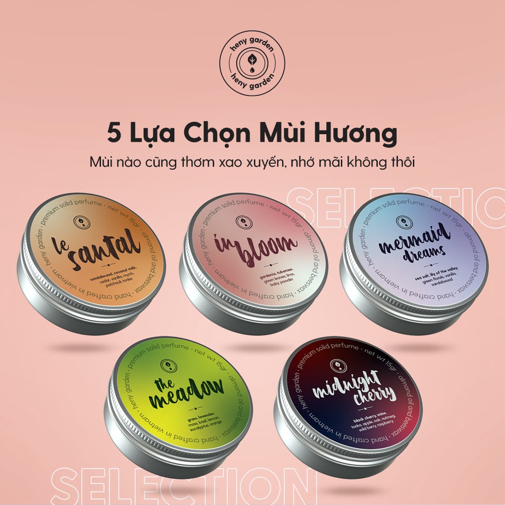 Ảnh Nước Hoa Khô Nữ Dạng Sáp Heny Garden 15Gr (Nhiều Phân Loại) Tiện Dụng Nhỏ Gọn 2